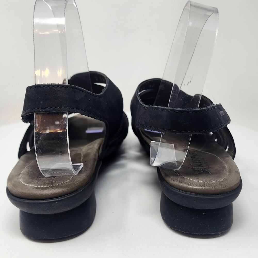 Mephisto Praline Air-Relax Sandal EU40/US10 Black Nubuck Leather Strappy Shoes - Picture 6 of 14